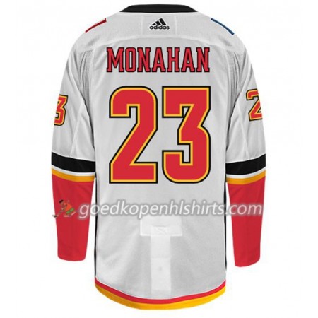 Calgary Flames SEAN MONAHAN 23 Adidas Wit Authentic Shirt - Mannen
